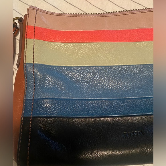 Multi-colored leather crossbody bag - Picture 8 of 12